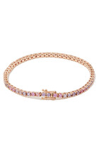 Graduated Pink Sapphire Tennis Bracelet